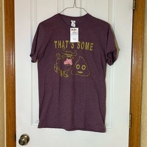 Purple short sleeve T-shirt, says “That’s Some Bull Shit,” size M, Brand New